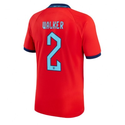England Kyle Walker #2 Bortatröja VM 2022 Kortärmad